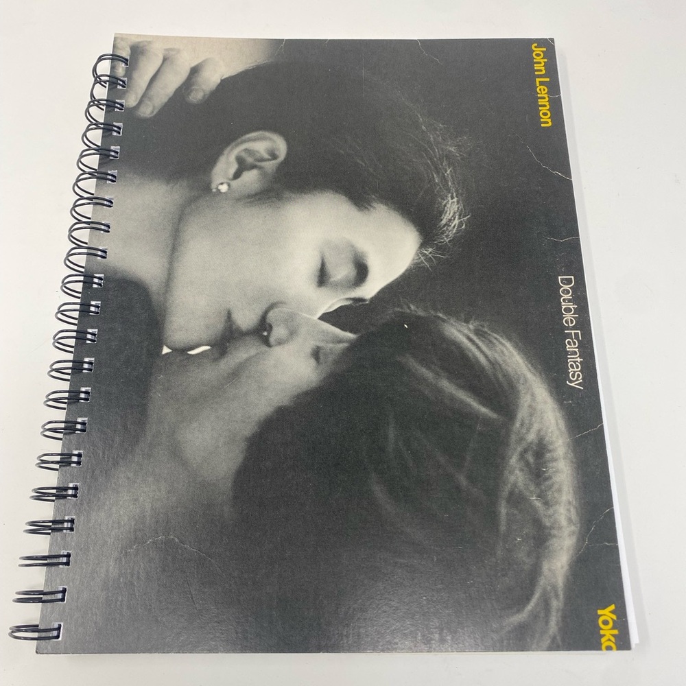 Upcycled Yoko Ono John Lennon Double Fantasy Spiral Notebook Handmade ♻️